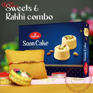 Haldiram's Soan Cake with Rakhi Combo A6 | Rakhi for Brother with Sweet - 250g