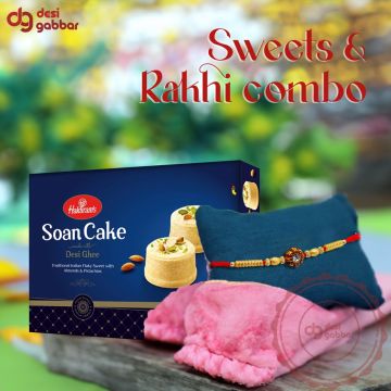 Haldiram's Soan Cake with Rakhi Combo A7 | Rakhi for Brother with Sweet - 250g