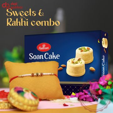 Haldiram's Soan Cake with Rakhi Combo A9 | Rakhi for Brother with Sweet - 250g