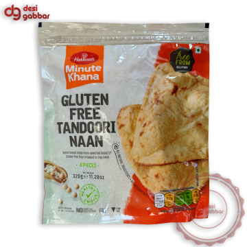 Haldiram's Minute Khana GLUTEN FREE TANDOORI NAAN 11.28 OZ - Frozen