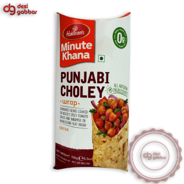 Haldiram's Minute Khana PUNJABI CHOLEY wrap. 5.5 OZ - Frozen