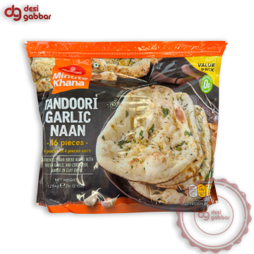 Haldiram's Minute Khana TANDOORI GARLIC NAAN 2.82 LBS - Frozen