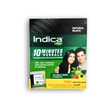 INDICA Powder Hair Colour With Herbs Natural Black 45 GM