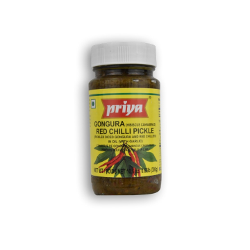 PRIYA Gongura Red Chilli Pickle With Garlic 10.6 OZ