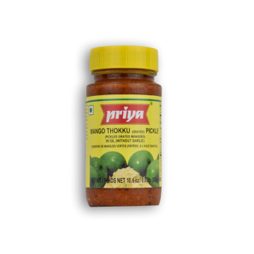 PRIYA Mango Thokku Grated Mango Pickle Without Garlic 10.6 OZ