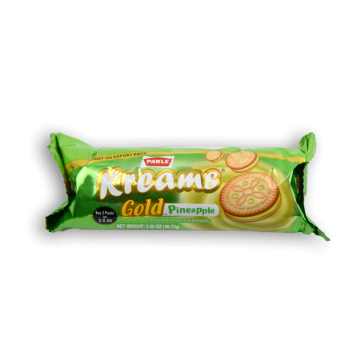 PARLE Kreams Gold Pineapple Flavoured Sandwich Biscuits 2.35 OZ