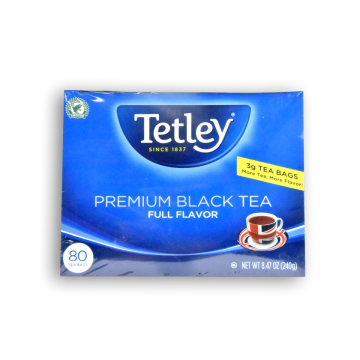 TETLEY Premium Black Tea 80 Tea Bags 8.47 OZ